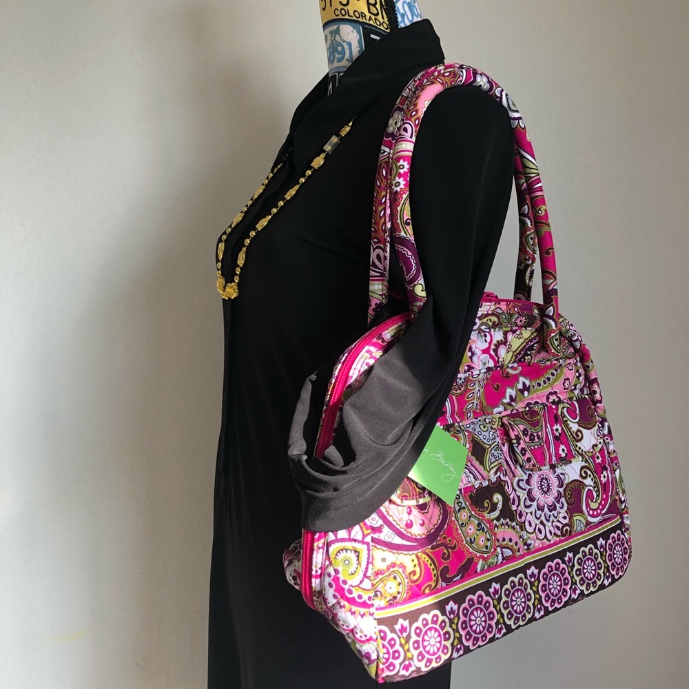 💜SOLD🆕Vera Bradley Bowler Very Berry Paisley - Picture 8 of 8
